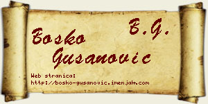 Boško Gušanović vizit kartica